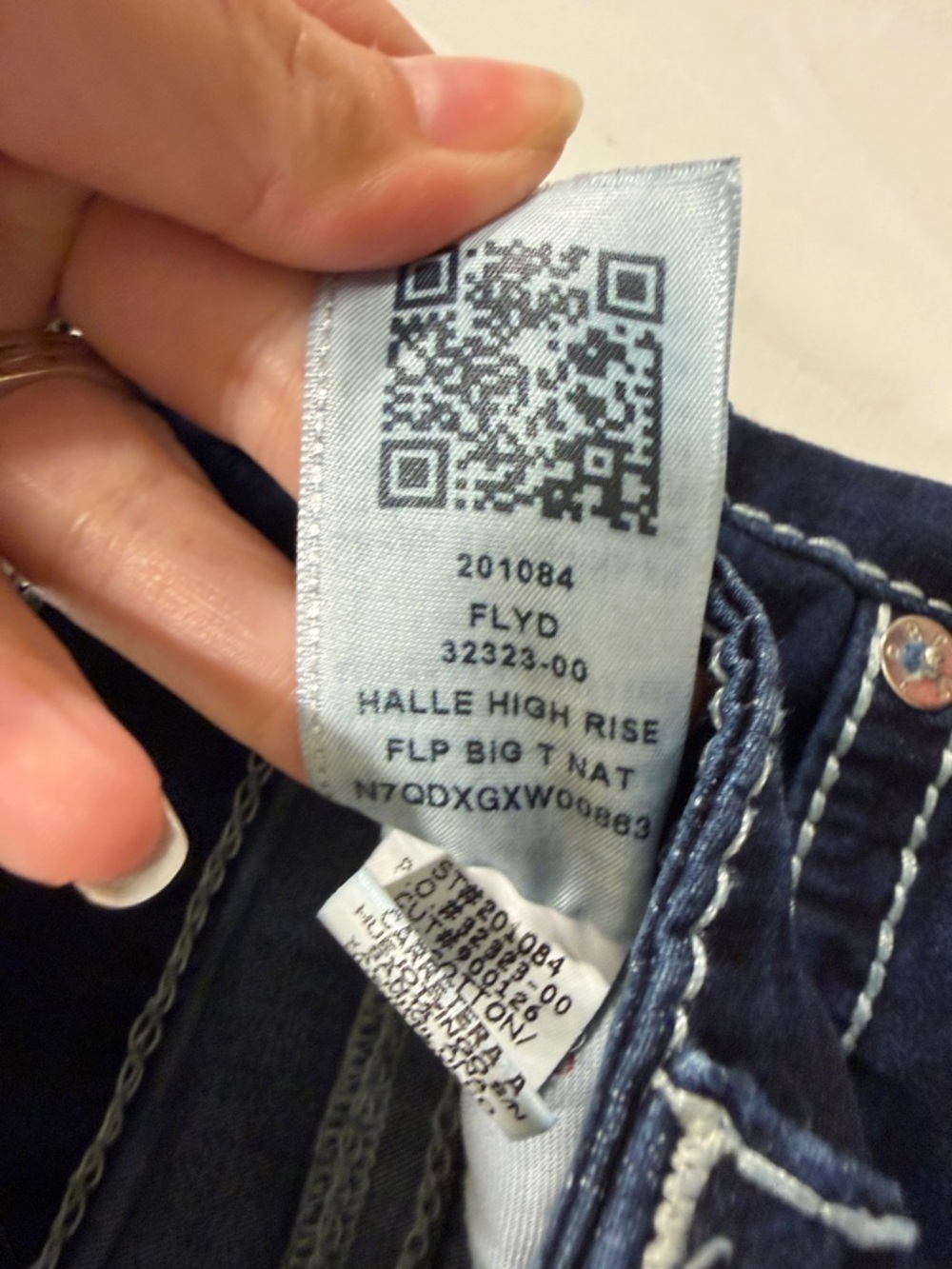 True Religion Halle High Rise Skinny Jeans Dark Wash Flap Pocket Big T 26 - Picture 7 of 16